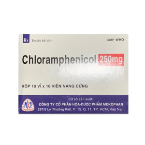 Thuốc kháng sinh Chloramphenicol 250mg MKP (10 vỉ x 10 viên/hộp)