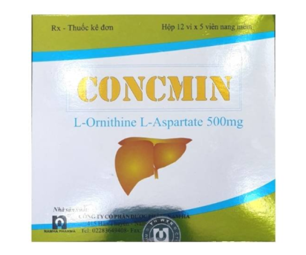 Thuốc giải độc gan  Concmin 500mg ( 12 vỉ x 5 viên ) 