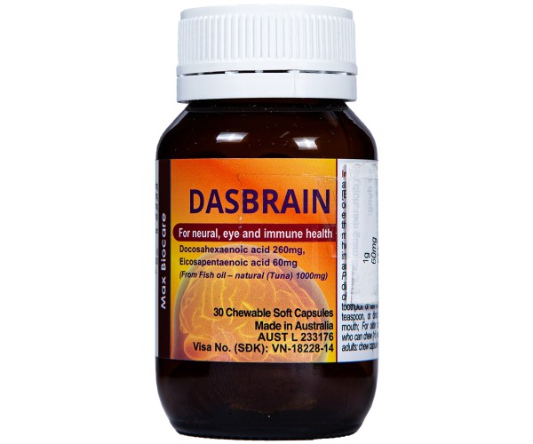 Thuốc giúp tăng trí nhớ, hỗ trợ chức năng não bộ Dasbrain (30 viên/hộp)