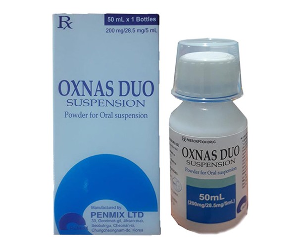 Kháng sinh dạng hỗn dịch  Oxnas Duo Suspension 200mg/28,5mg 