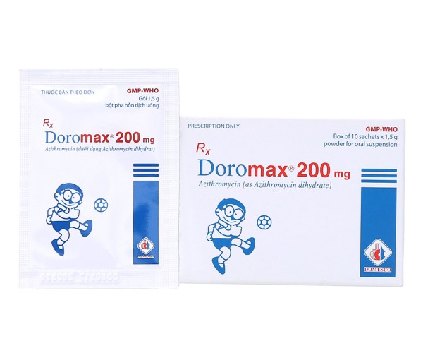 Kháng sinh bột hỗn dịch  Doromax 200mg ( hộp 10 gói ) 