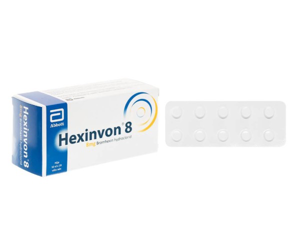 Thuốc tiêu nhầy  Hexinvon 8 ( 10 viên x 10 vỉ ) 