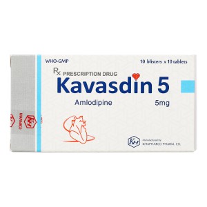 Thuốc điều trị tăng huyết áp  Kavasdin 5mg ( hộp 10 vỉ x 10 viên ) 