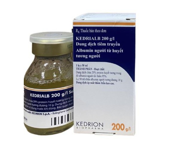 Thuốc tiêm truyền  Kedrialb 20% 50ML Human Albumin (Ý)