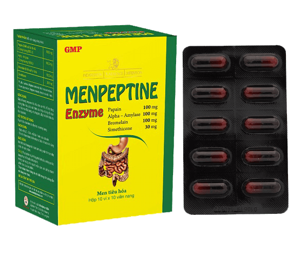 Men tiêu hóa  Menpeptine Enzyme ( 10 viên x 10 vỉ ) 