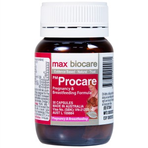 Thuốc bổ sung DHA, EPA, Vitamin và khoáng chất cho phụ nữ mang thai và cho con bú  Thuốc PM Procare Catalent ( hộp 30 viên ) 
