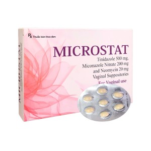 Thuốc đặt phụ khoa  Microstat 500mg ( hộp 7 viên ) 