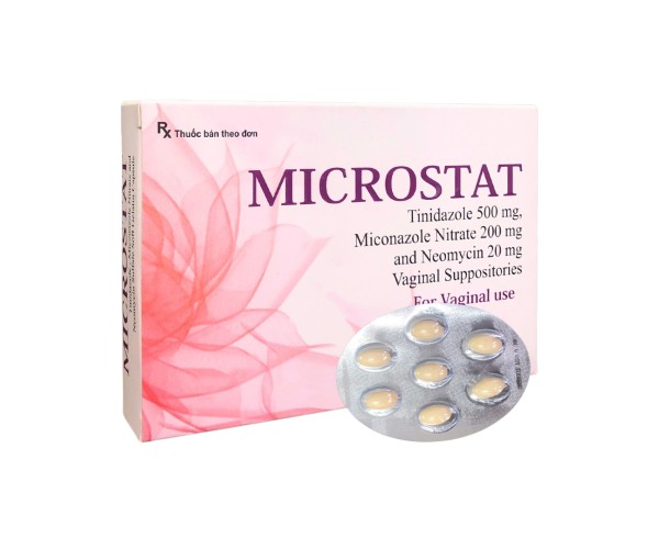 Thuốc đặt phụ khoa  Microstat 500mg ( hộp 7 viên ) 