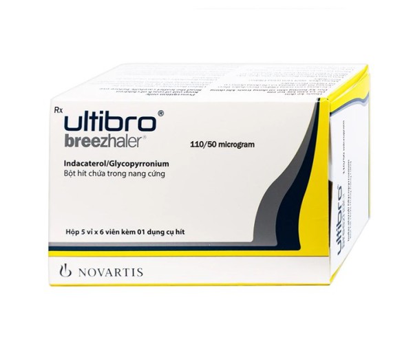 Thuốc điều trị bệnh phổi tắc nghẽn mãn tính  Ultibro Breezhaler 110/50mcg