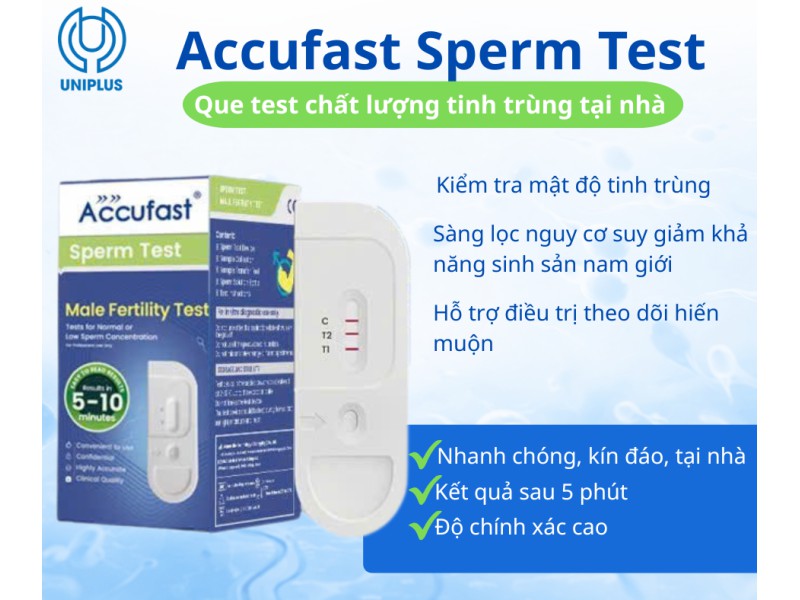Que test tinh trùng Accufast Sperm Test 