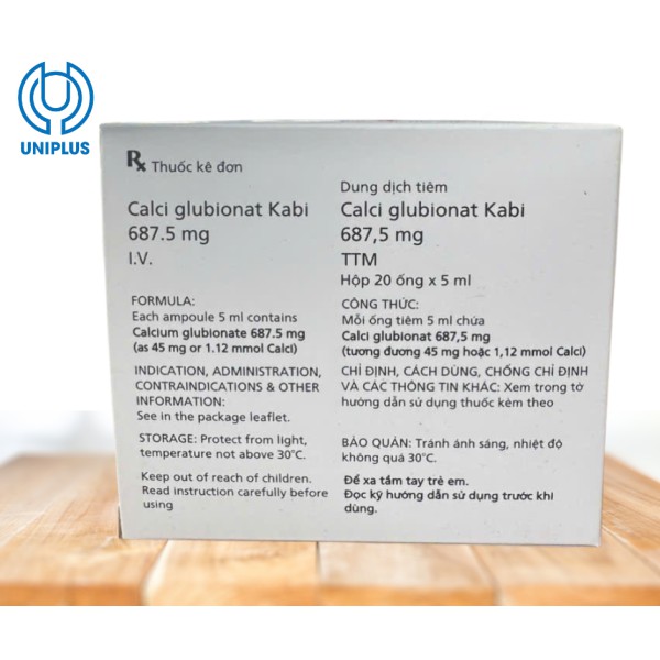 Dung dịch tiêm truyền Calci Glubionat Kabi 