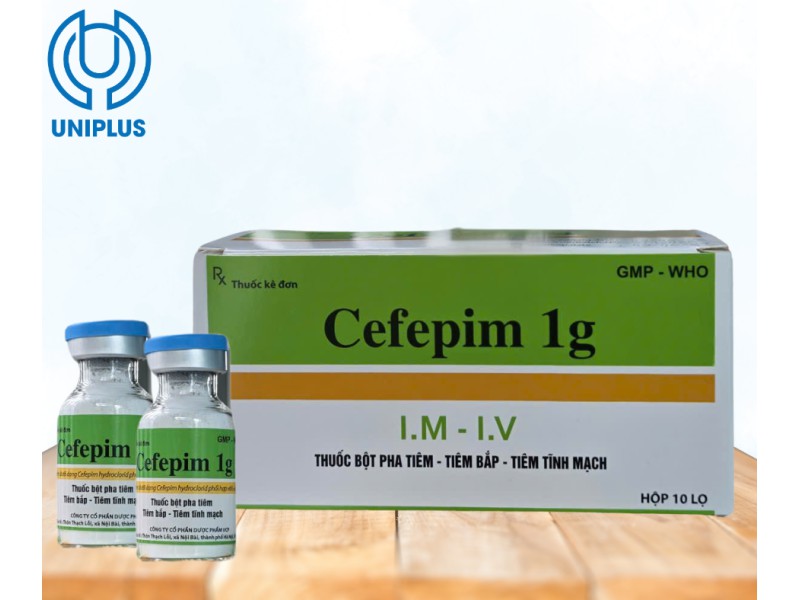 Dung dịch tiêm truyền  Cefepim 1g 
