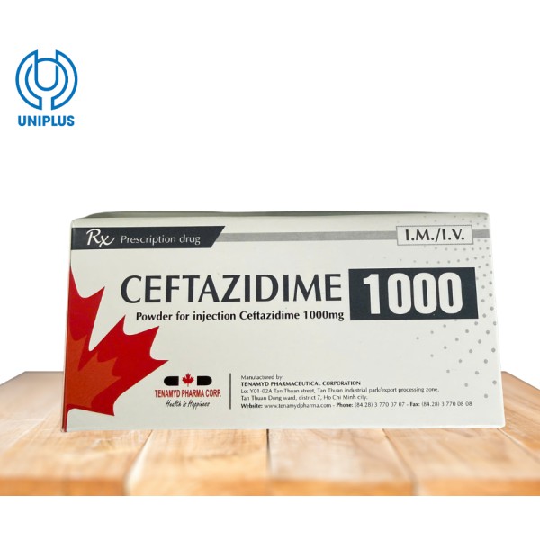Dung dịch tiêm truyền Ceftazidime 1000mg 