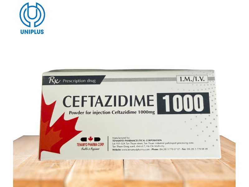 Dung dịch tiêm truyền Ceftazidime 1000mg 
