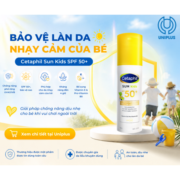 Sữa chống nắng Cetaphil Sun Kids SPF 50+ Liposomal Lotion 150ml