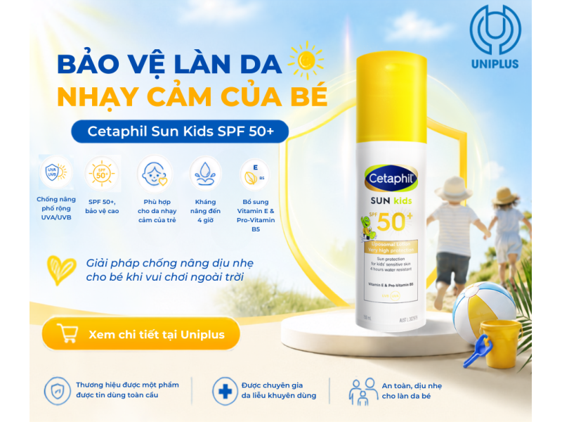 Sữa chống nắng Cetaphil Sun Kids SPF 50+ Liposomal Lotion 150ml
