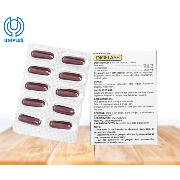 Thực phẩm bảo vệ sức khỏe hỗ trợ tiêu hóa Digelase