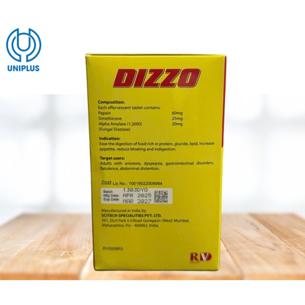 Viên sủi Dizzo hỗ trợ tiêu hóa