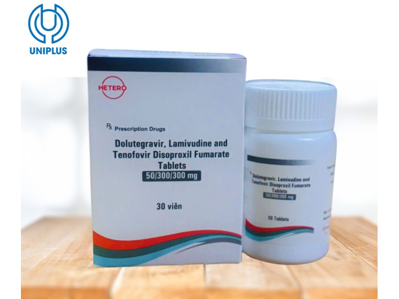 Thuốc HETERO Dolutegravir Lamivudine Tenofovir 50/300/300mg 