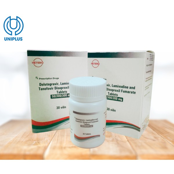 Thuốc HETERO Dolutegravir Lamivudine Tenofovir 50/300/300mg 
