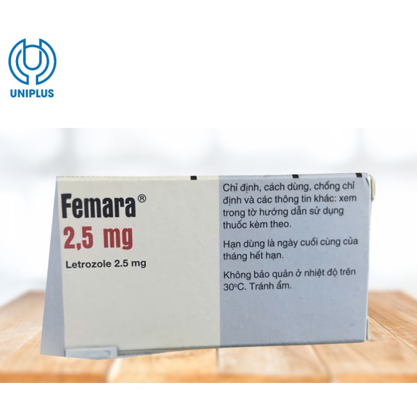 Thuốc Femara 2.5mg thuốc kích trứng, điều trị ung thư vú, hỗ trợ trong điều trị ivf 