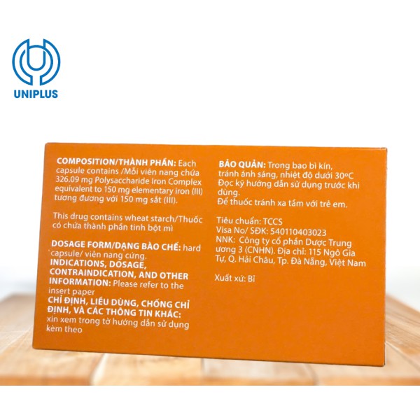 Thuốc Ferricure 150mg Capsule 