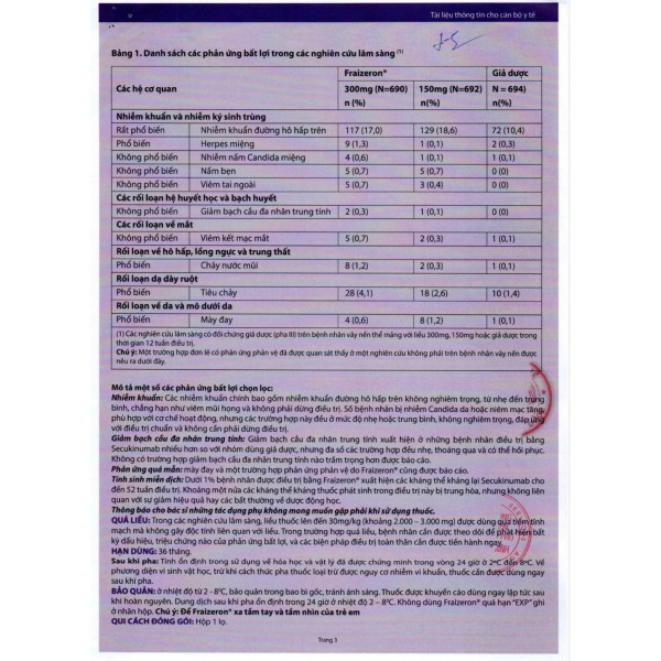 Dung dịch tiêm truyền Fraizeron 150mg