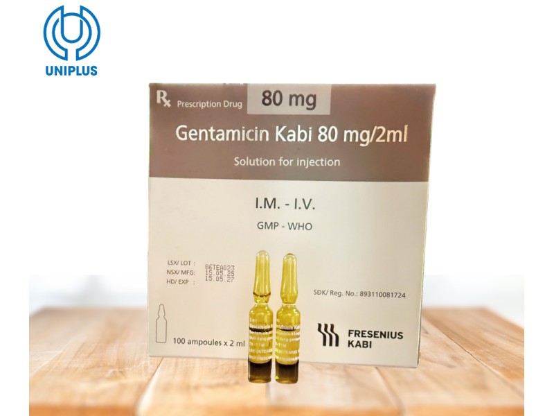 Dung dịch tiêm truyền Gentamicin Kabi 80 mg/2ml