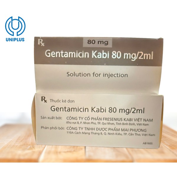 Dung dịch tiêm truyền Gentamicin Kabi 80 mg/2ml