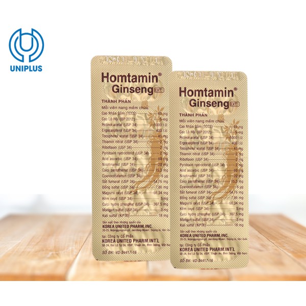 Thực phẩm bổ sung sức khỏe  Homtamin Ginseng Korea United