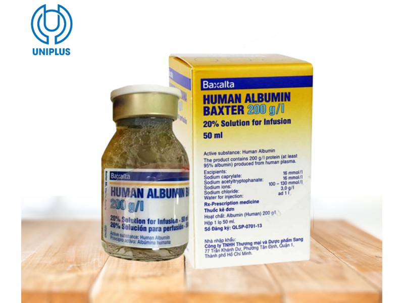 Dung dịch tiêm truyền Human Albumin 200g/l 20%
