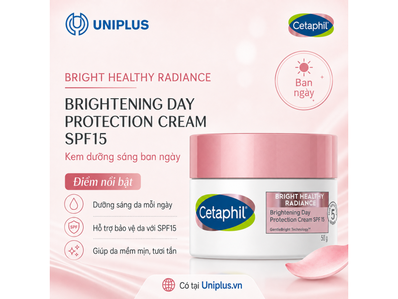 Kem dưỡng ẩm, chống nắng làm sáng da ban ngày cho da nhạy cảm Cetaphil Bright Healthy Radiance Day Protection Cream SPF15