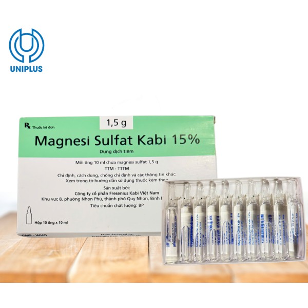 Dung dịch tiêm truyền Magnesi Sulfat Kabi 15%