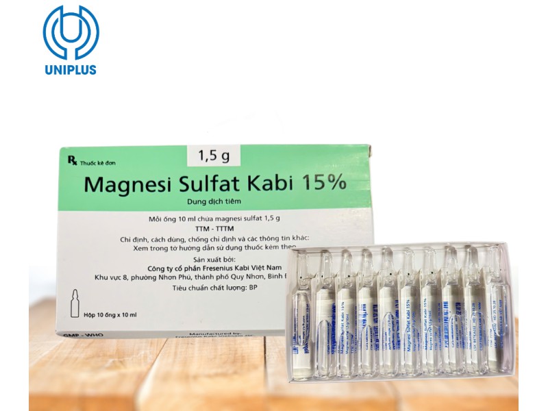 Dung dịch tiêm truyền Magnesi Sulfat Kabi 15%