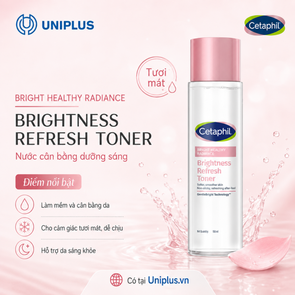 Nước cân bằng làm sáng cho da nhạy cảm Cetaphil Bright Healthy Radiance Refresh Toner