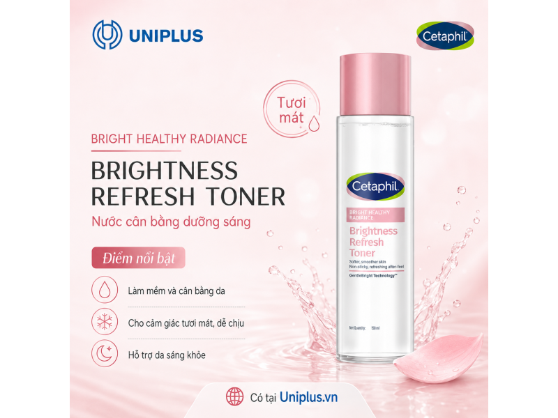 Nước cân bằng làm sáng cho da nhạy cảm Cetaphil Bright Healthy Radiance Refresh Toner