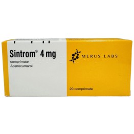Thuốc Sintrom 4mg ngăn ngừa nghẽn mạch và chống đông máu, huyết khối ( hộp 20 viên ) 
