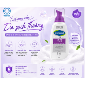 Sữa rửa mặt cho da dầu mụn nhạy cảm Cetaphil Pro Acne Prone Oil Control Foam Wash 236ml