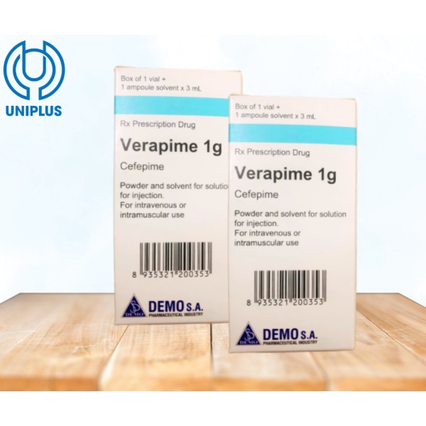 Dung dịch tiêm truyền Verapime 1g